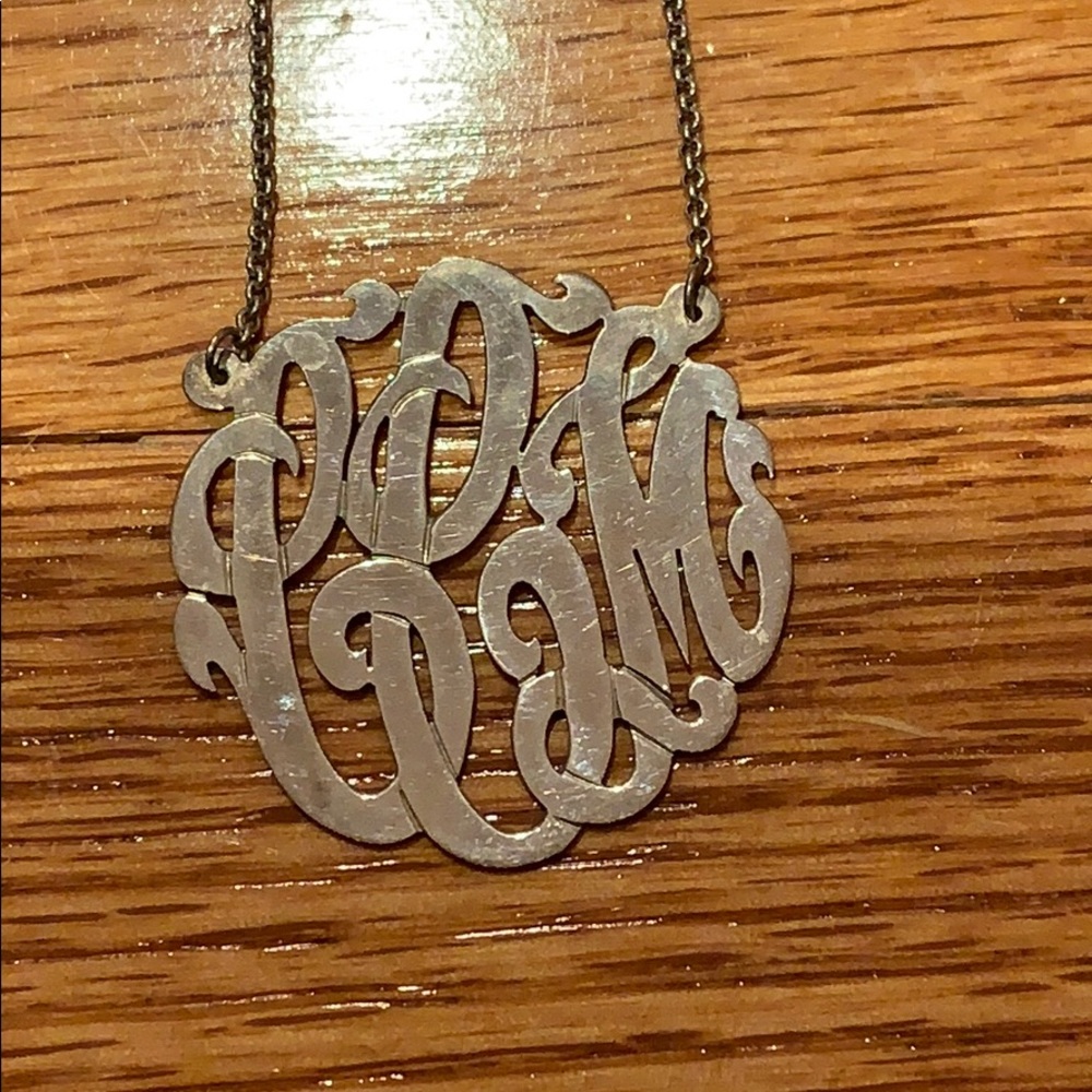 925 initial necklace Initial CCM